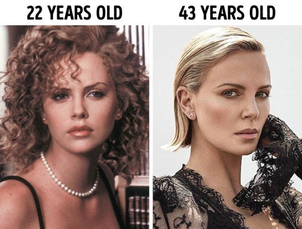 Charlize Theron. Foto pada masa mudanya, tanpa solek, dengan pakaian renang, sebelum dan selepas pembedahan plastik, biografi, kehidupan peribadi