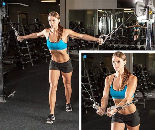 Cara mengepam bahagian bawah otot dada dengan dumbbells, push-up, barbell