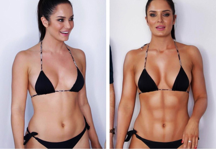 Cara mengepam bahagian bawah otot dada dengan dumbbells, push-up, barbell