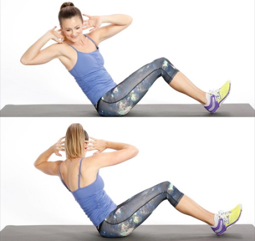 Levantando o corpo na prensa, deitado de costas, um banco inclinado com fixação das pernas, kettlebell, peso. Quais músculos trabalham
