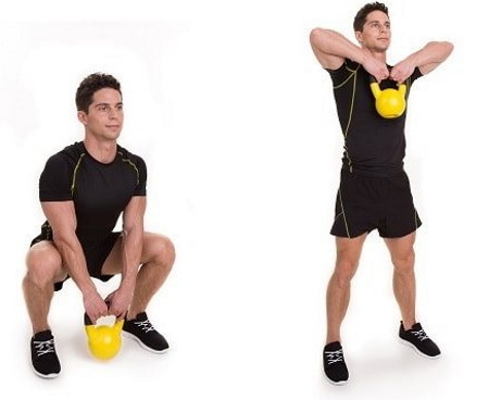 แบบฝึกหัดกับ kettlebells คอมเพล็กซ์พื้นฐานสำหรับผู้เริ่มต้น