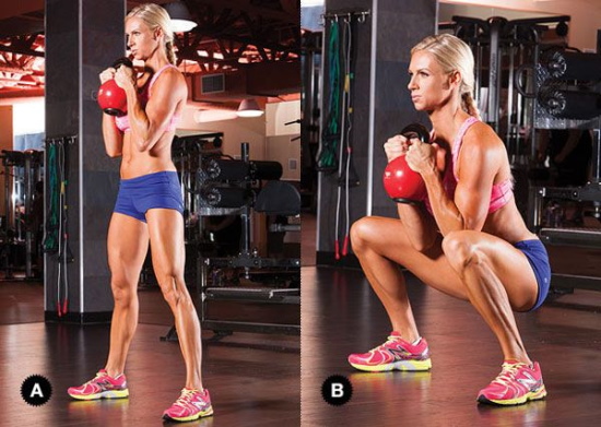 แบบฝึกหัดกับ kettlebells คอมเพล็กซ์พื้นฐานสำหรับผู้เริ่มต้น
